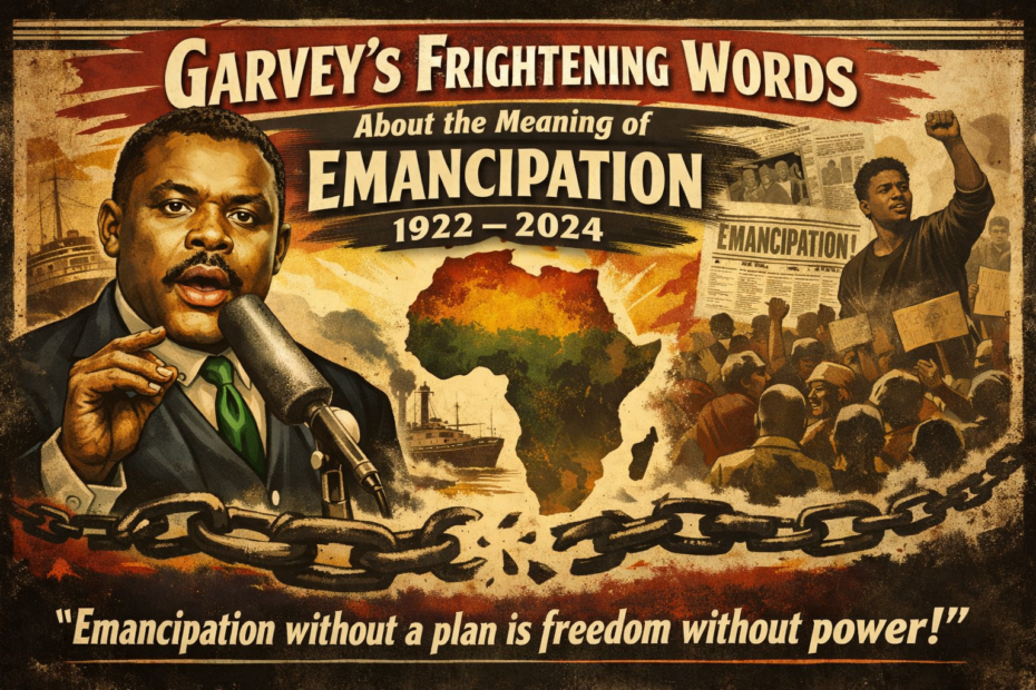 Garvey's Frightening words About the Meaning of Emancipation 1922-2024
